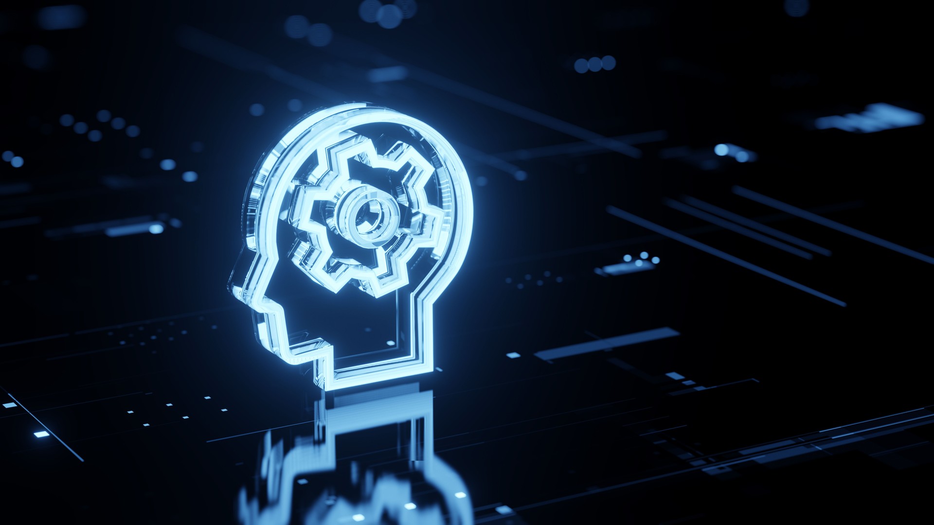 Futuristic Technology Illustration Highlighting Artificial Intelligence and Innovation